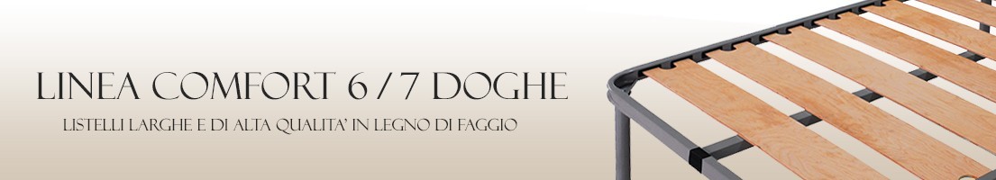 Rete a 8 doghe larghe in faggio Singola da Cm 80x190 cm. 100% Made in Italy