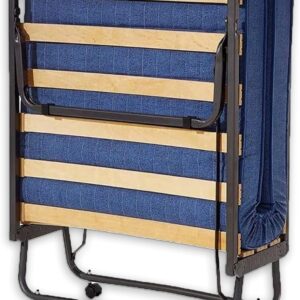 Brandina Pieghevole Singola, Con rotelle e materasso in WaterFoam, 80 x 190 x 38 cm
